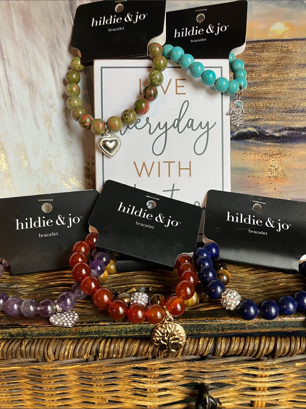 hildie & jo Purple Amethyst Beaded Bracelet - Live Everyday With Intention